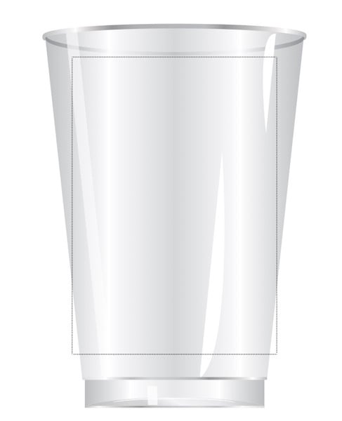 14 oz Custom Clear Hard Plastic Cup