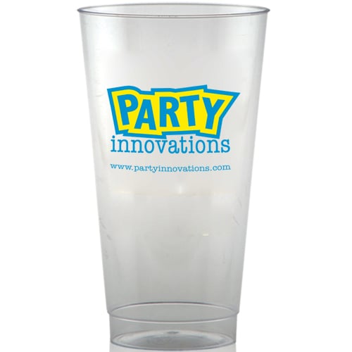 2-Color Imprint 16 oz Clear Hard Plastic Cups