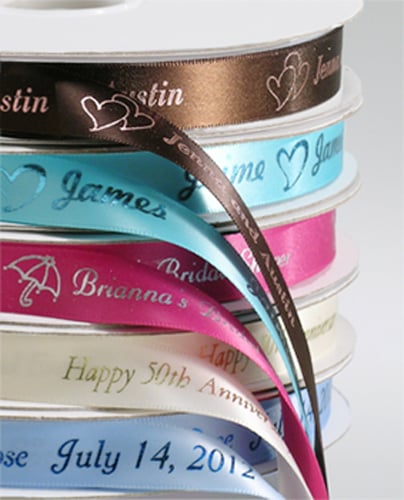 Printed Ribbon Single Satin Personalised with your text/image 5 Metres 